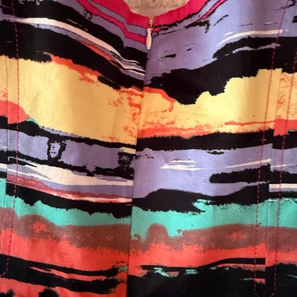 Black Label NWT Colorful Striped Sleeveless Dress - Picture 8 of 8